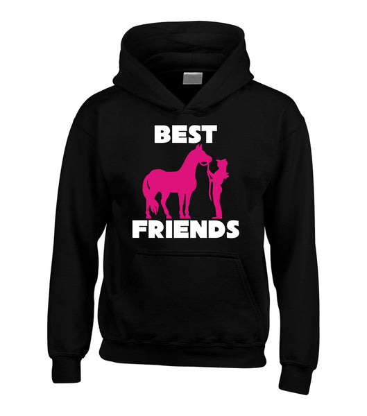 Sweat à capuche Best Friends Horsey personnalisé avec 2 noms au dos 