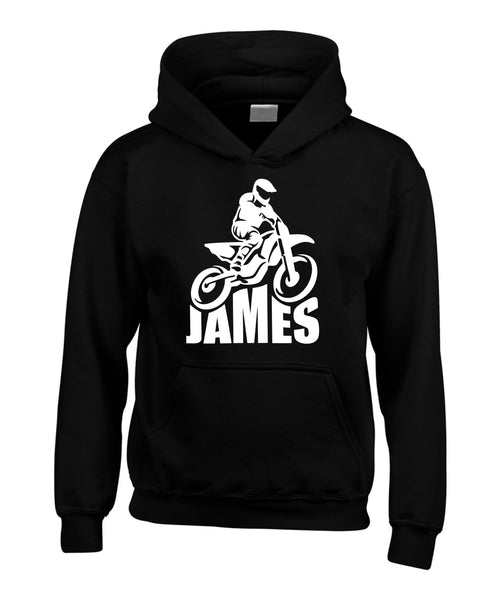 Personalised Motocross Dirt Bike Hoodie with Your Name!