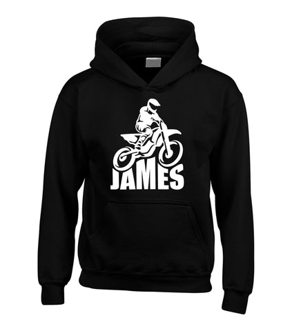 Personalised Motocross Dirt Bike Hoodie with Your Name!