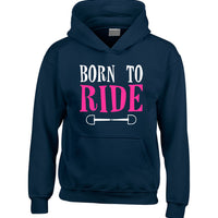 Born to Ride D3 Hoodie with White and Pink Print