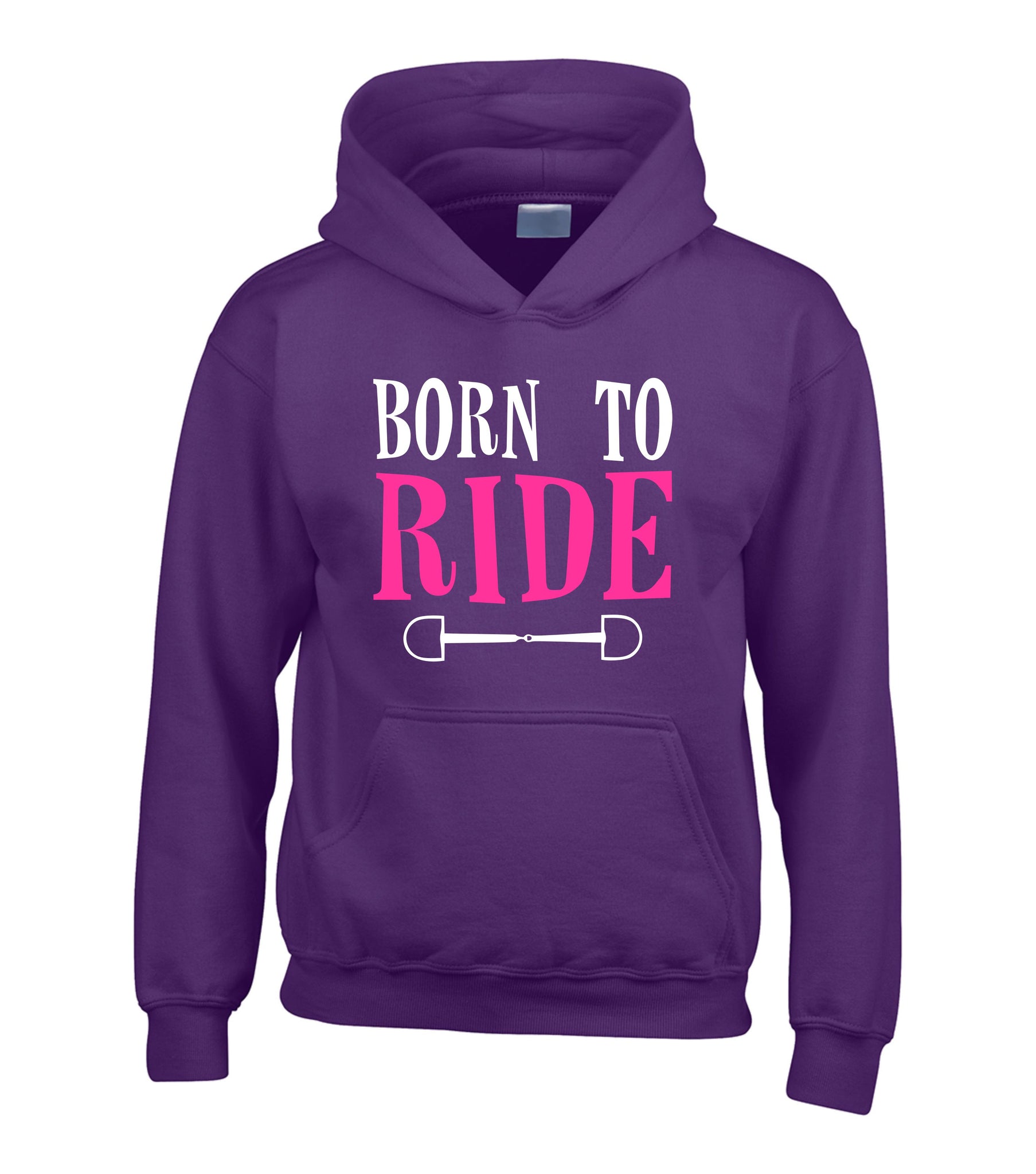 Born to Ride D3 Hoodie with White and Pink Print