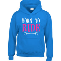 Born to Ride D3 Hoodie with White and Pink Print