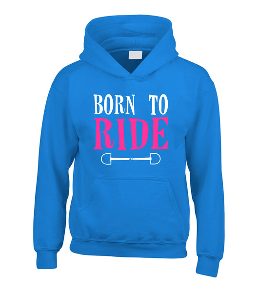 Born to Ride D3 Hoodie with White and Pink Print