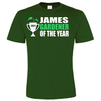 T-shirt unisexe personnalisé du jardinier de l'année 