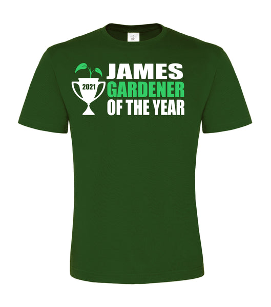 Personalised Gardener of The Year Unisex T Shirt