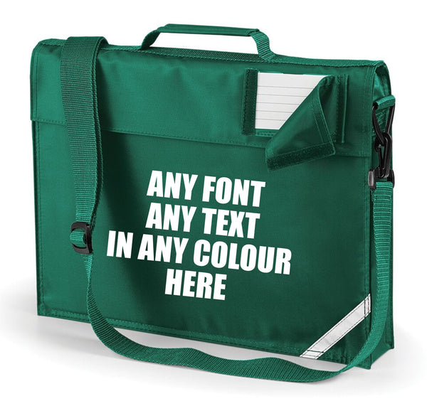 Personalised Any Text Bookbag with Straps