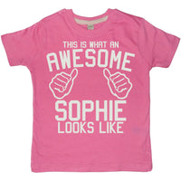 This is what an Awesome (Name) looks like Children's T-shirt