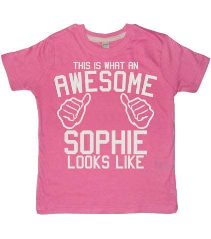 Voici à quoi ressemble un Awesome (Name) T-shirt pour enfants