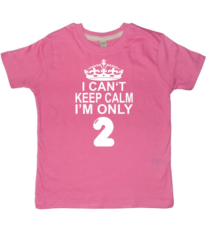 Je ne peux pas rester calme, je n'ai que 2 ans. T-shirt enfant 