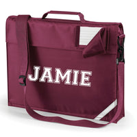 Personalised Varsity Font Bookbag