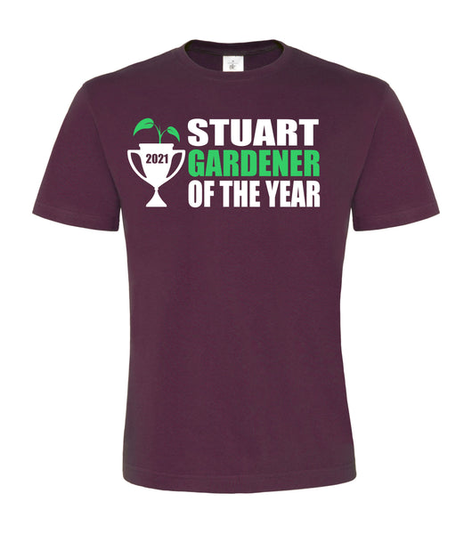 Personalised Gardener of The Year Unisex T Shirt