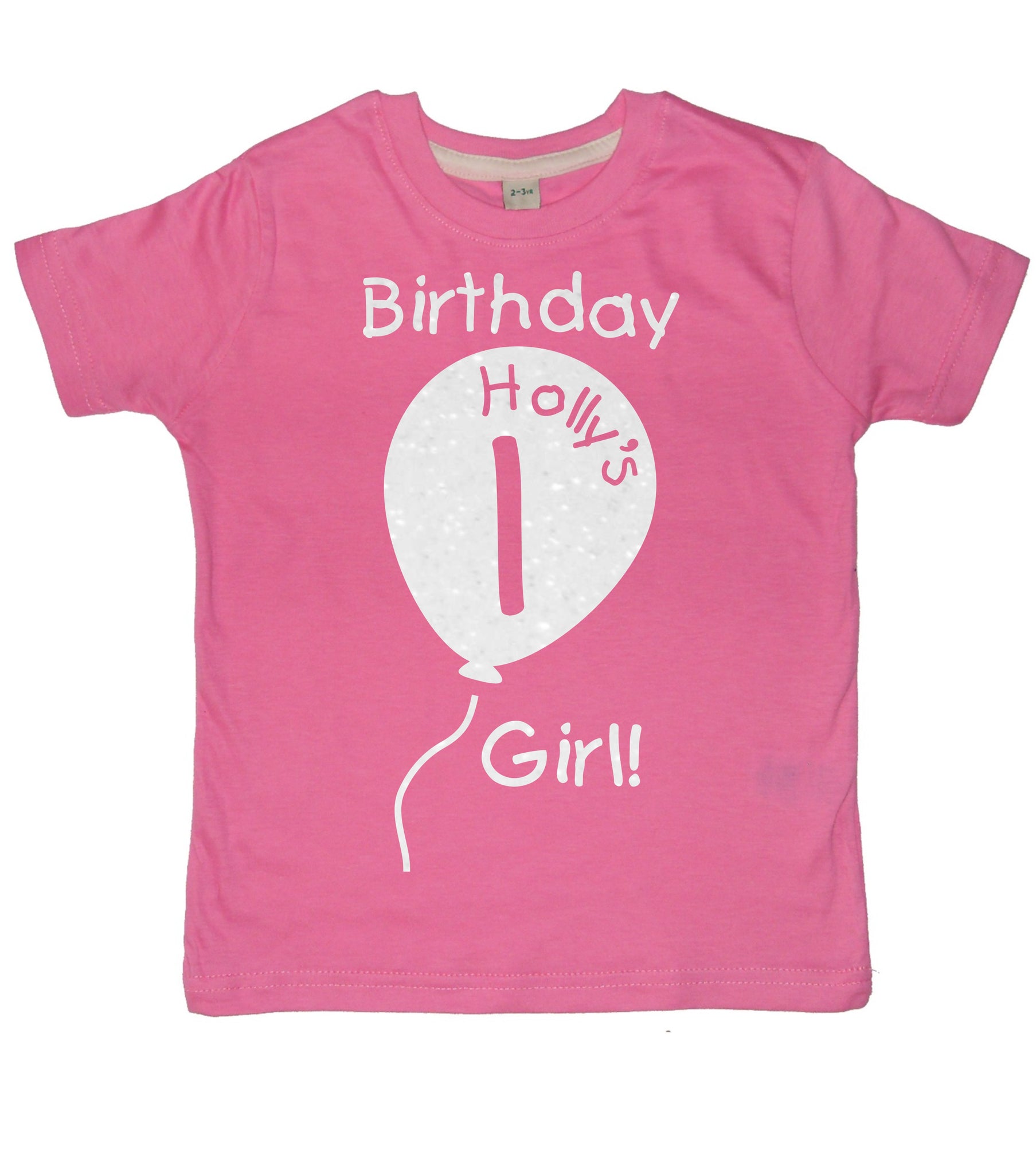 T-shirt personnalisé de ballon du 1er anniversaire avec votre nom ! 