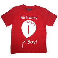 T-shirt personnalisé de ballon du 1er anniversaire avec votre nom ! 