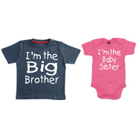 Je suis le t-shirt Big Brother et je suis l'ensemble de body Baby Sister 