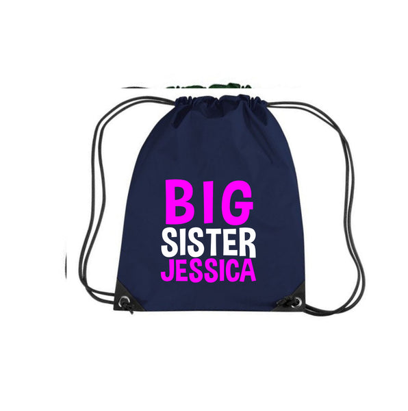 Personalised Big Sister Drawstring Bag