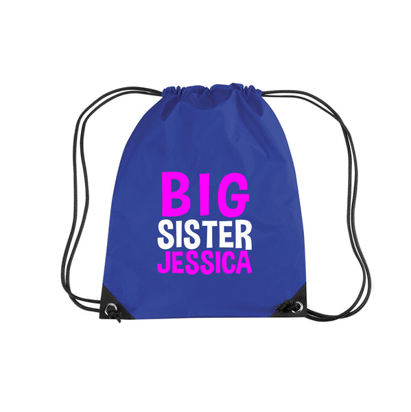Personalised Big Sister Drawstring Bag