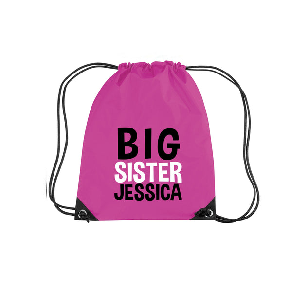 Personalised Big Sister Drawstring Bag