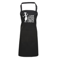 I love cooking with wine sometimes I add it to the food (Female Image) Apron