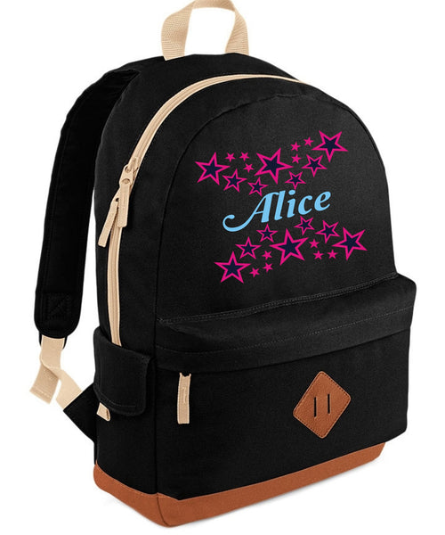 Personalised Name with Stars Heritage Backpack
