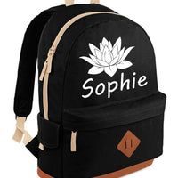 Personalised Lotus Flower with Name Heritage Backpack