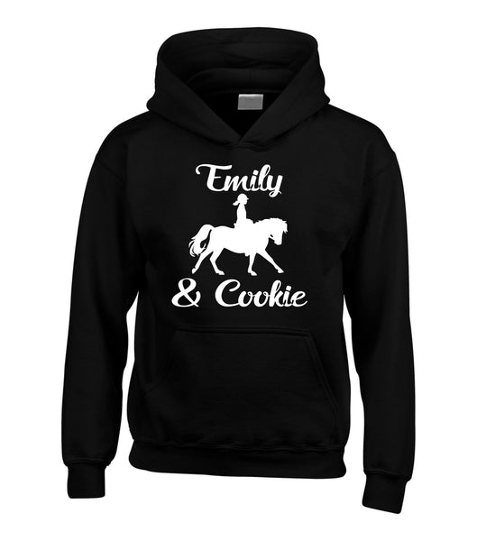 Edward Sinclair Sweat à capuche d'équitation personnalisé Horse and Rider (Design 2) 