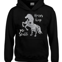 Horses Keep Me Stable Horse Riding Hoodie