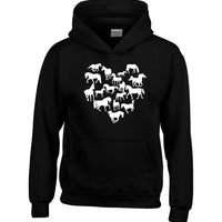 Heart Shaped Horses Hoodie
