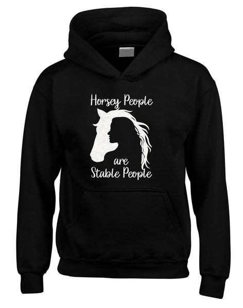 Les chevaux sont des gens stables. Sweat à capuche enfants/adultes 