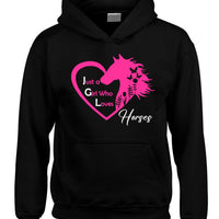 Just a girl who loves Horses (D3) Equestrian Horse hoodie