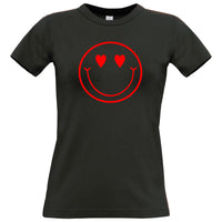 T-shirt Femme Coeur Visage Saint Valentin