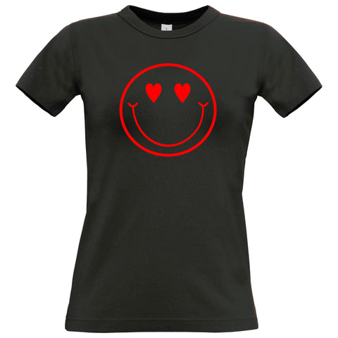 T-shirt Femme Coeur Visage Saint Valentin