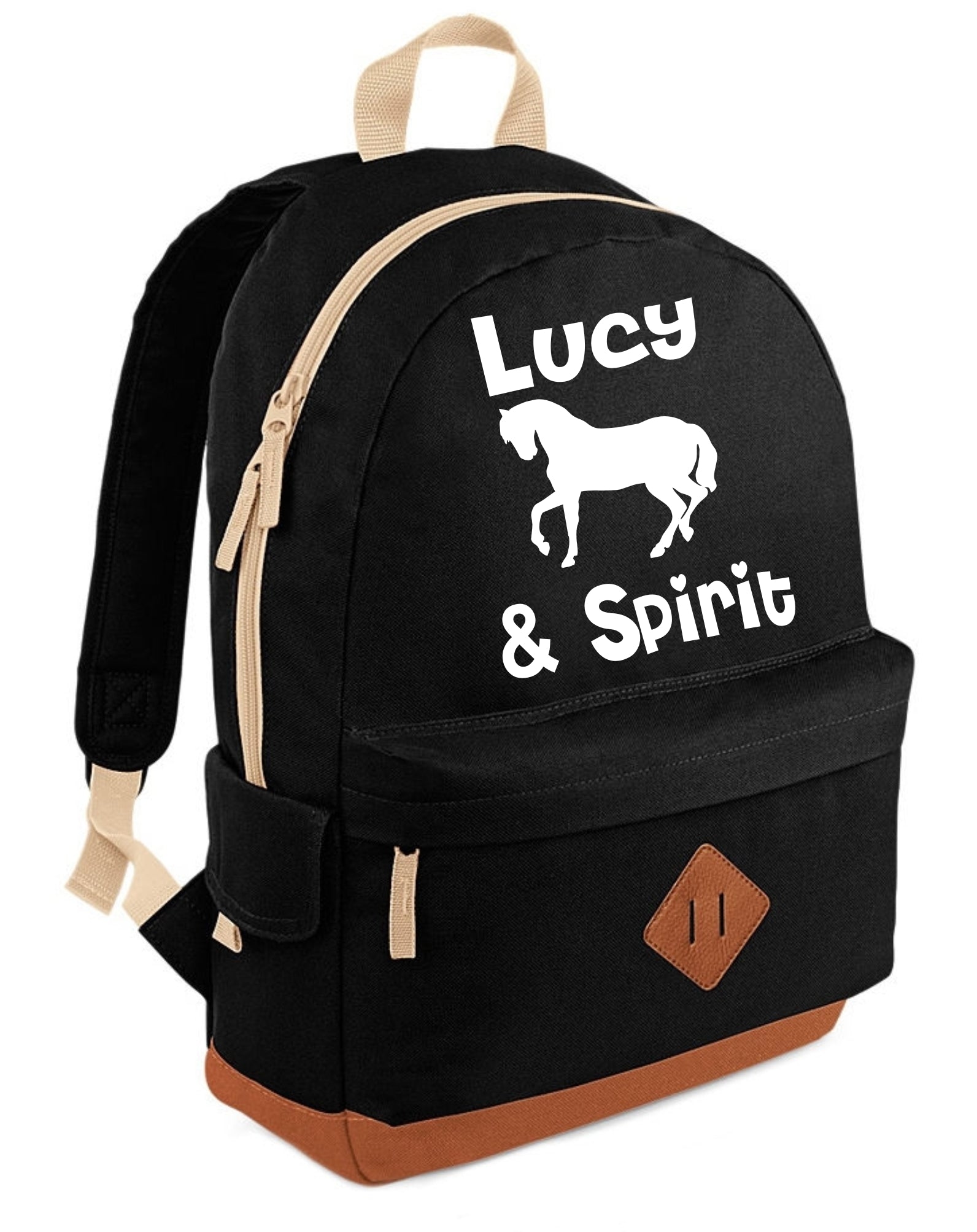Personalised Named Horse and Rider Heritage Backpack