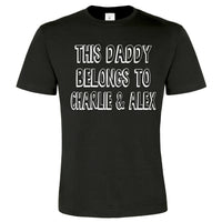 T-shirt unisexe personnalisé 'Ce papa appartient à...' D2 