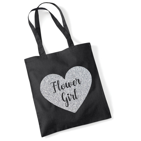Flower Girl Tote Bag in Sparkling Print