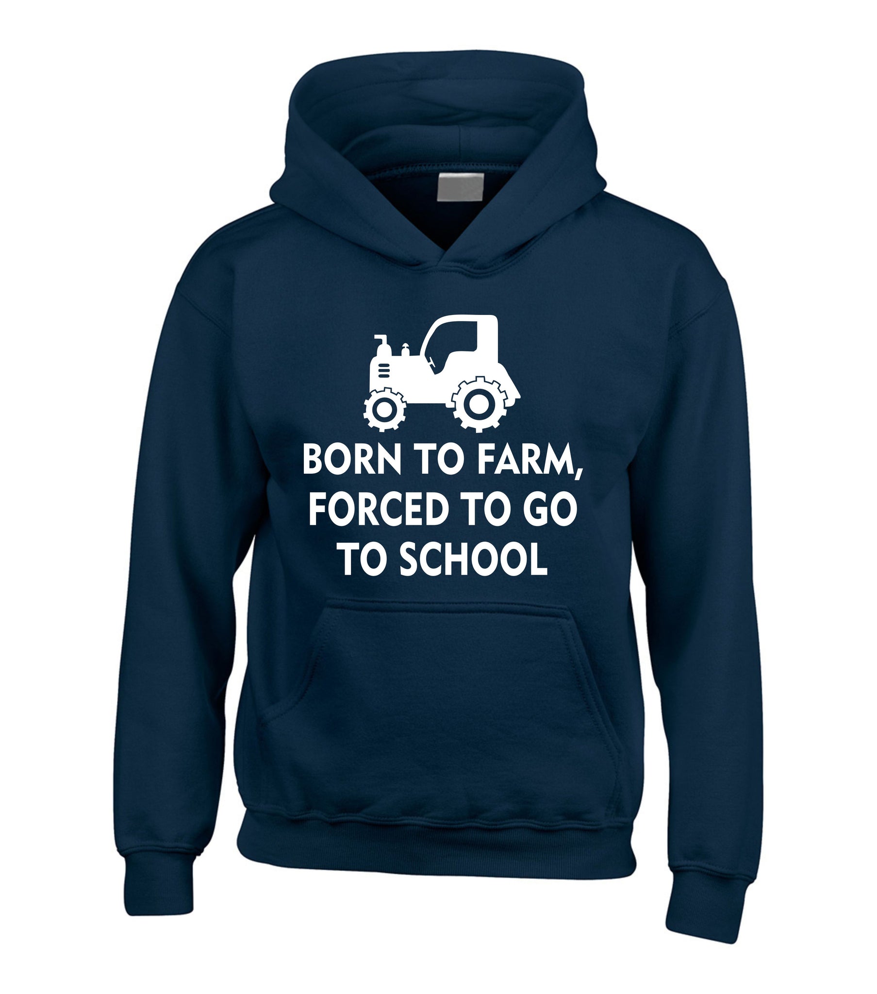 Born To Farm, Forced To Go To School Kids Hoodie