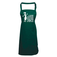 I love cooking with wine sometimes I add it to the food (Female Image) Apron