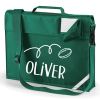 Personalised Rugby Book Bag with Straps