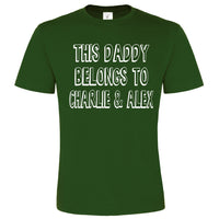 T-shirt unisexe personnalisé 'Ce papa appartient à...' D2 