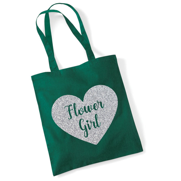 Flower Girl Tote Bag in Sparkling Print