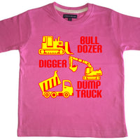 Bulldozer, Digger &amp; Dump Truck T-shirt enfant 