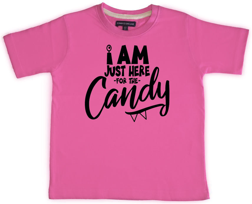Je suis juste là pour le t-shirt d'Halloween de Candy Kid 