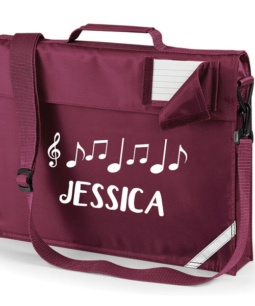 Personalised Music Notes Bookbag