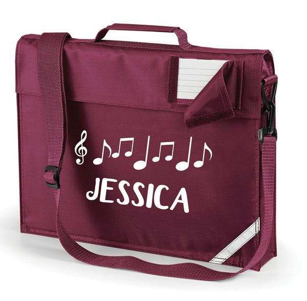 Personalised Music Notes Bookbag
