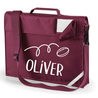 Personalised Rugby Book Bag with Straps
