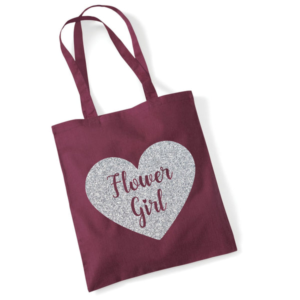 Flower Girl Tote Bag in Sparkling Print