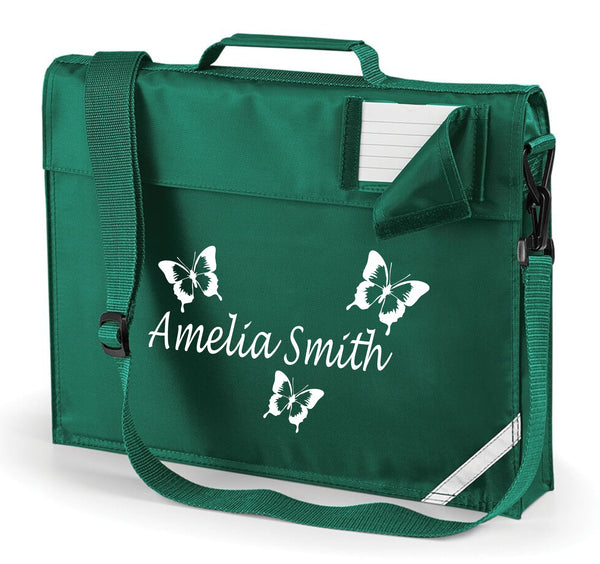 Personalised Butterfly Book bag with Strap