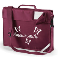 Cartable papillon personnalisé avec bandoulière 