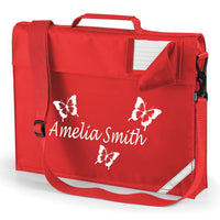 Cartable papillon personnalisé avec bandoulière 