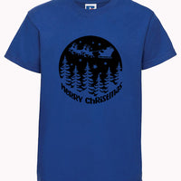 Adult X'MAS Tree design T-Shirt with Gold or Black print