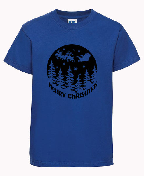 Adult X'MAS Tree design T-Shirt with Gold or Black print